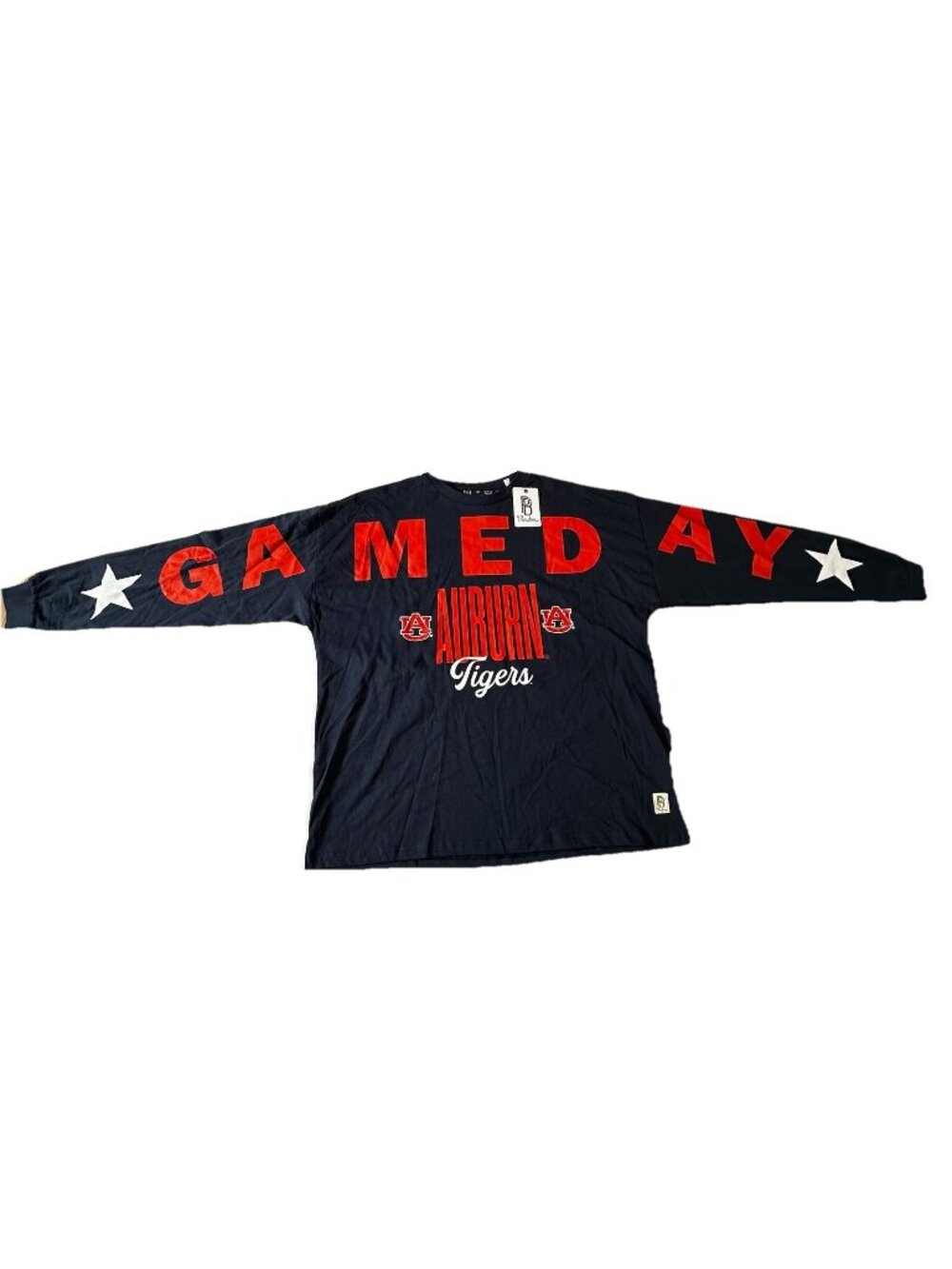 Auburn Tigers OS Navy Gameday Long Sleeve Shirt Pressbox Yasmin College NCAA